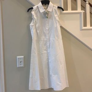 NEW Kate Spade White Ruffle Dress Shirt Dress 2